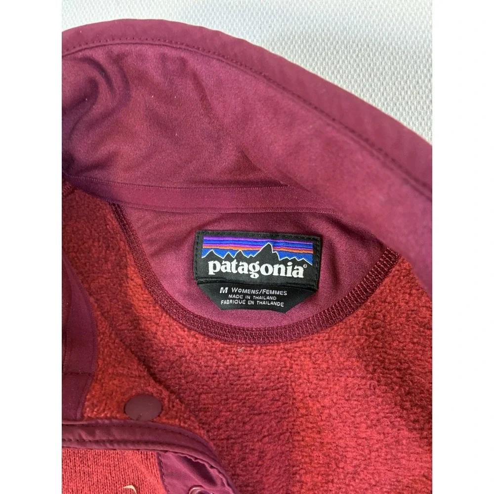 Patagonia Women's Better Sweater Marsupial‎ Snap-T Fleece Pullover Red Medium